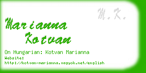 marianna kotvan business card